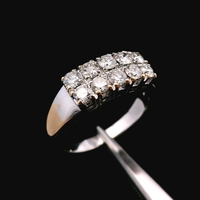 14K White Gold Diamond Ring 0.70cttw Size 5.5 2.90dwt (4.5g)