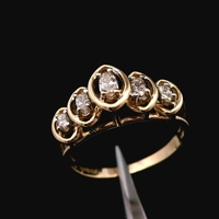 10K Yellow Gold Diamond Ring 1/4cttw Size 5.5 1.3dwt (2.0g)