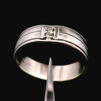 14K White Gold Diamond Ring 0.06ctw Size 6 4.20dwt (6.5g)