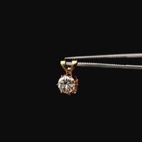  14K Yellow Gold 0.48ct Diamond Pendant VS2/SI1 I-J 0.4dwt 0.62g Solitaire Charm
