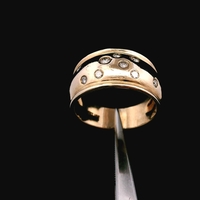  10K Yellow Gold Diamond Band Ring 0.15ctw Size 6.5 3.2dwt (5.0g)