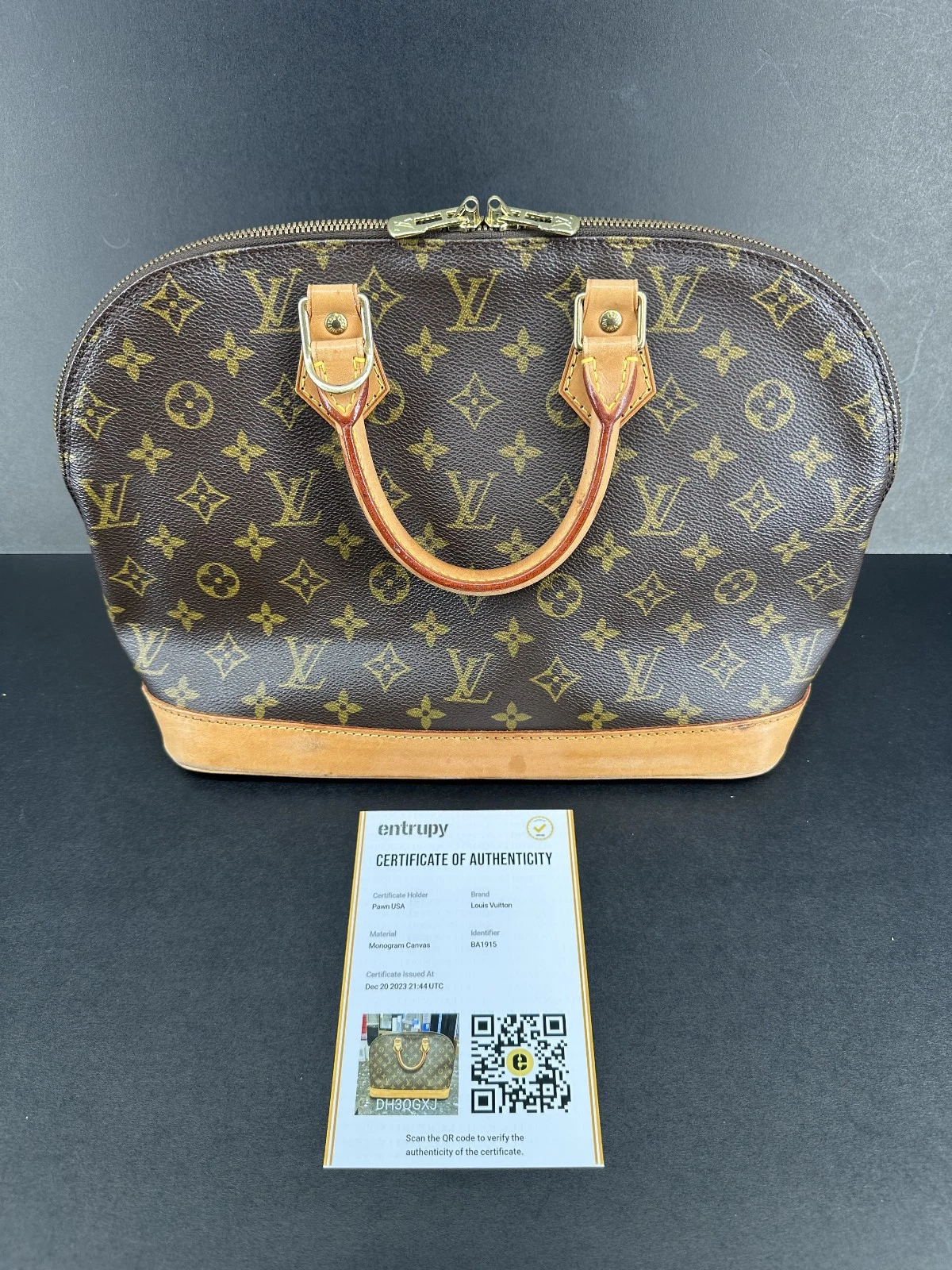 Louis Vuitton Alma PM Monogram Canvas Handbag M51130 Brown