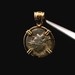 18K Gold Roman Republic Denarius Coin Pendant 100 BC 2.8dwt 4.35g Ancient Charm 