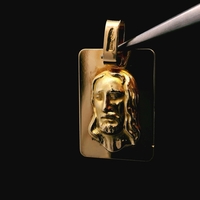  18K Yellow Gold Jesus Pendant Charm 2.1dwt 3.27g Religious Medal Estate 