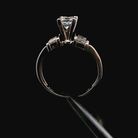 Platinum 950 Diamond Ring 0.94ctw Center 0.69ct I1 F-G Size 7 3.3dwt (5.1g)