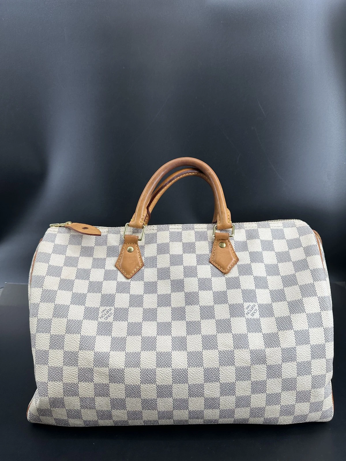 AUTHENTIC LOUIS VUITTON DAMIER AZUR CANVAS SPEEDY 30 BAG