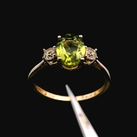 10K Yellow Gold CZ Cubic Zirconia Ring Size 7 1.00dwt (1.6g)