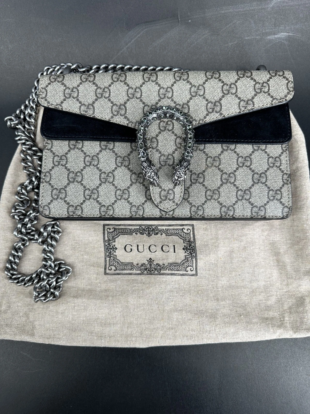 Gucci Supreme Canvas Dionysus Chain Strap Women’s Shoulder Bag W/ Dustbag