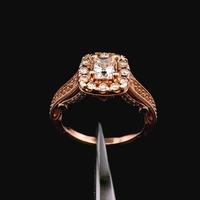 14KT Rose Gold IGI .70ct SI2 I Diamond Ring w/ .50cttw Sides – Sz 5.75 – 4.82g