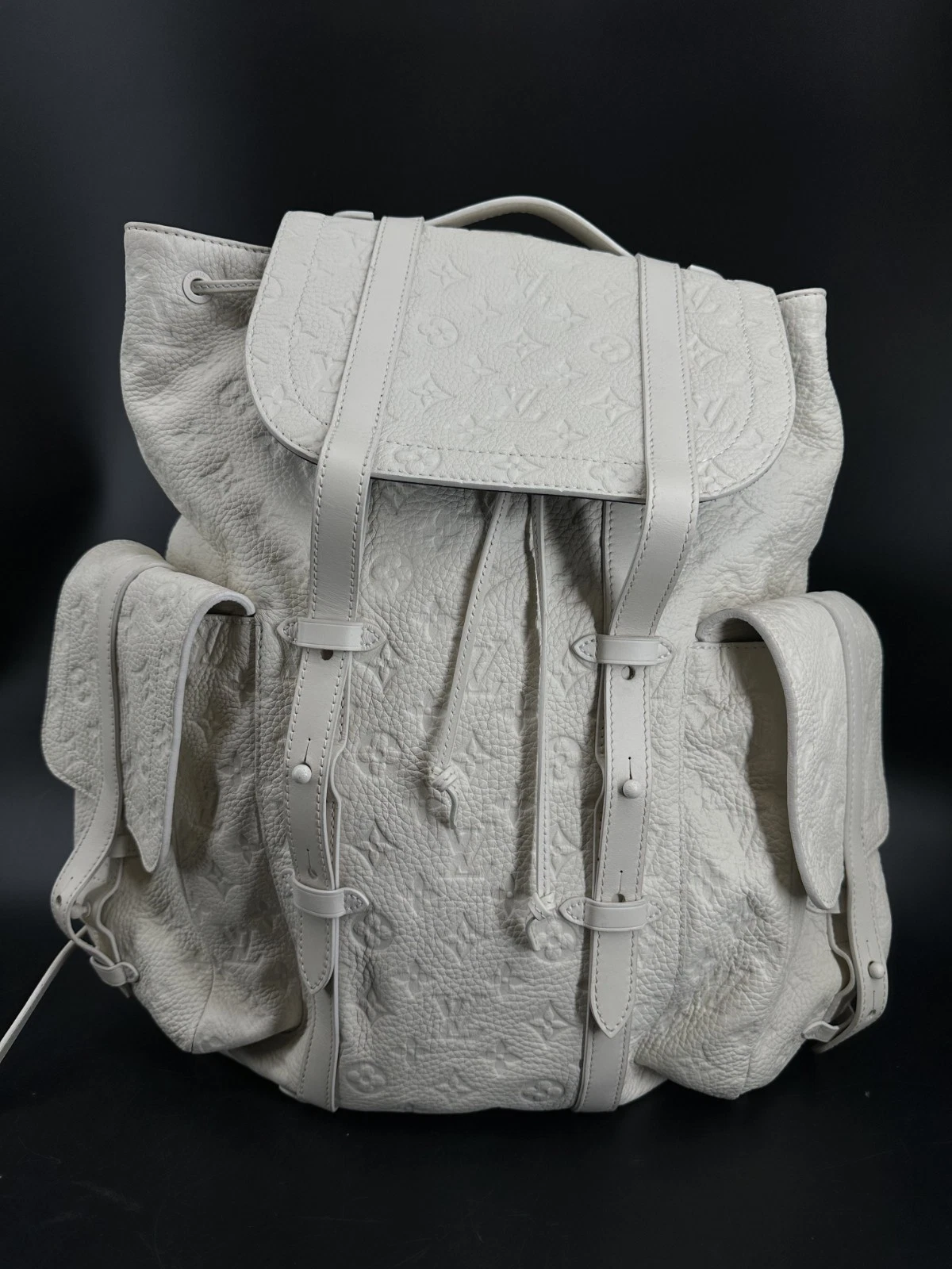 Louis Vuitton Christopher Empreinte White Backpack