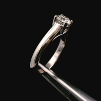  14K White Gold Tolkowsky Ideal Diamond Ring 0.73cttw GSI Sz 6.5 2.60dwt (4.0g)