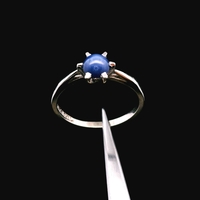  10K White Gold Star Sapphire Ring Size 6 1.0dwt (1.6g)