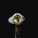 10KT White Gold 3.70dwt Peridot Ring w/ Diamond Chips – Size 7