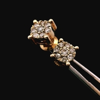 10KT Yellow Gold Diamond Earrings – Approx .45cttw – 3.43g (2.2 DWT) 