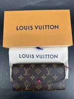 Auth LOUIS VUITTON Portefeuille Emilie M60697(New Model) Fuchsia Monogram CA2186