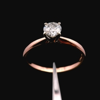 14K Rose Gold Diamond Ring 0.50ct I2 GH Size 7.75 1.30dwt (2.0g)