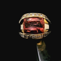 18KT Yellow Gold Morganite Ring w/ 3/4cttw Diamonds – Sz 9.5 – 15.55g (10 DWT)