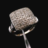  14KT White Gold Diamond Ring – Approx .75cttw – Size 8.5 – 6.22g (4.0 DWT)