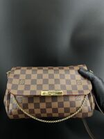 Authentic Louis Vuitton Damier Ebene Favorite MM Crossbody Bag