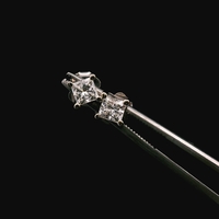 14K White Gold Diamond Stud Earrings 0.60cttw 0.60dwt (0.9g)