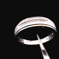  10KT White Gold Diamond Ring – Approx .08cttw – Size 12 – 2.95g (1.9 DWT)