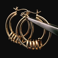 14K Yellow Gold Hoop Earrings Polished Finish 2.60dwt (4.0g)