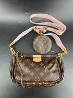 Louis Vuitton Multi Pochette Accessoires Monogram Canvas Bag Pink M44813