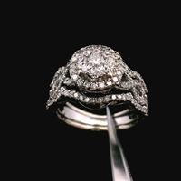  14K White Gold Diamond Ring 1cttw Size 7 6.8dwt (10.6g)