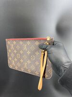 Louis Vuitton Monogram Canvas Neverfull MM Pochette Wristlet Clutch Bag
