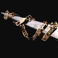  14KT Tricolor Gold 1.9dwt Bracelet – Size 7"