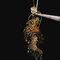 14KT Yellow Gold 4.1dwt Dangly Duck & Heart Earrings