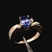 14KT Yellow Gold Ring 4.0dwt Tanzanite 1.35ct & 1/10cttw Diamonds Sz 8.5 