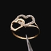  14KT Yellow Gold 1.0dwt Intertwined Hearts CZ Ring – Size 7.5