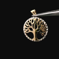  10K Yellow Gold Tree of Life Pendant Charm 0.80dwt 1.24g Family Symbol Estate