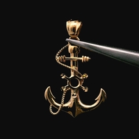  18KT Yellow Gold 0.70dwt Anchor Pendant/Charm