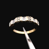 14K Yellow Gold Diamond Band Ring 0.14ctw Size 5.5 1.50dwt (2.3g)