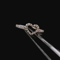 14K White Gold Diamond Heart Ring Size 5 1.20dwt (1.9g)