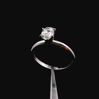 Platinum 0.71ct Oval Diamond Ring Size 6.75 2.3dwt (3.6g) VS2/SI1 F Color