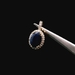  10K Yellow Gold Natural Sapphire Diamond Pendant Charm 0.80dwt (1.2g)