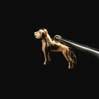  14K Yellow Gold Rottweiler Dog Pendant Charm Animal 2.4dwt (3.7g)