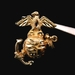14K Yellow Gold Marine Corps USMC Pendant Charm 2.9dwt 4.5g Estate Jewelry