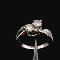  14K White Gold Diamond Ring Size 6.75 3.4dwt (5.3g) 0.85 CTTW