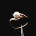  14K Yellow Gold Pearl & Diamond Ring Size 7 1.7dwt (2.6g) 0.02ct