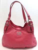 COACH C1275-16503 HOT PINK LEATHER MADISON MAGGIE CARRYALL
