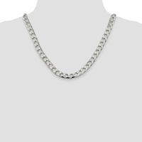 SILVER FIGARO CHAIN 61.50GMS 0.925% STERLING SILVER FLAT OPEN CURB CHAIN 20