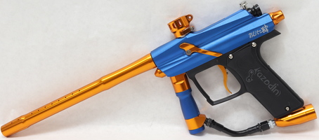 azodin blitz 4 ultimate semi-automatic paintball gun blue/orange