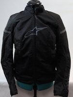 alpinestars stella t-kira air wave women's textile motorcycle jacket black/grey