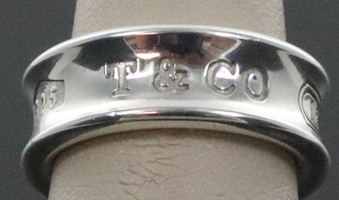 Tiffany & Co. 1997 Concave Wide Band Ring Sterling Silver Size 4