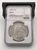 Morgan Dollar 1884 O - NGC MS61