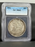 Morgan Dollar 1891 ICG MS63